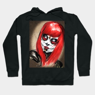 Day Of The Dead Black Widow Hoodie